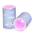 thumbnail image 2 of WOBOGO Size Combo Candle Flickering Flameless with Remote Control and Timer for Romantic Atmosphere Unicorns Rainbows Blue Pattern, 2 of 7