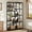 Black, variant on Fnova 68.8" 9 - Tier Industrial Bookshelf, Rustic Metal - Wood Storage Rack for Living Room/Office/Kitchen, Freestanding Tall Compact Corner Organizer