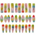 thumbnail image 1 of Kids Snap Hair Clip Rainbow Color Geometric Shape Hair Pin Hair Barrette, 1 of 10