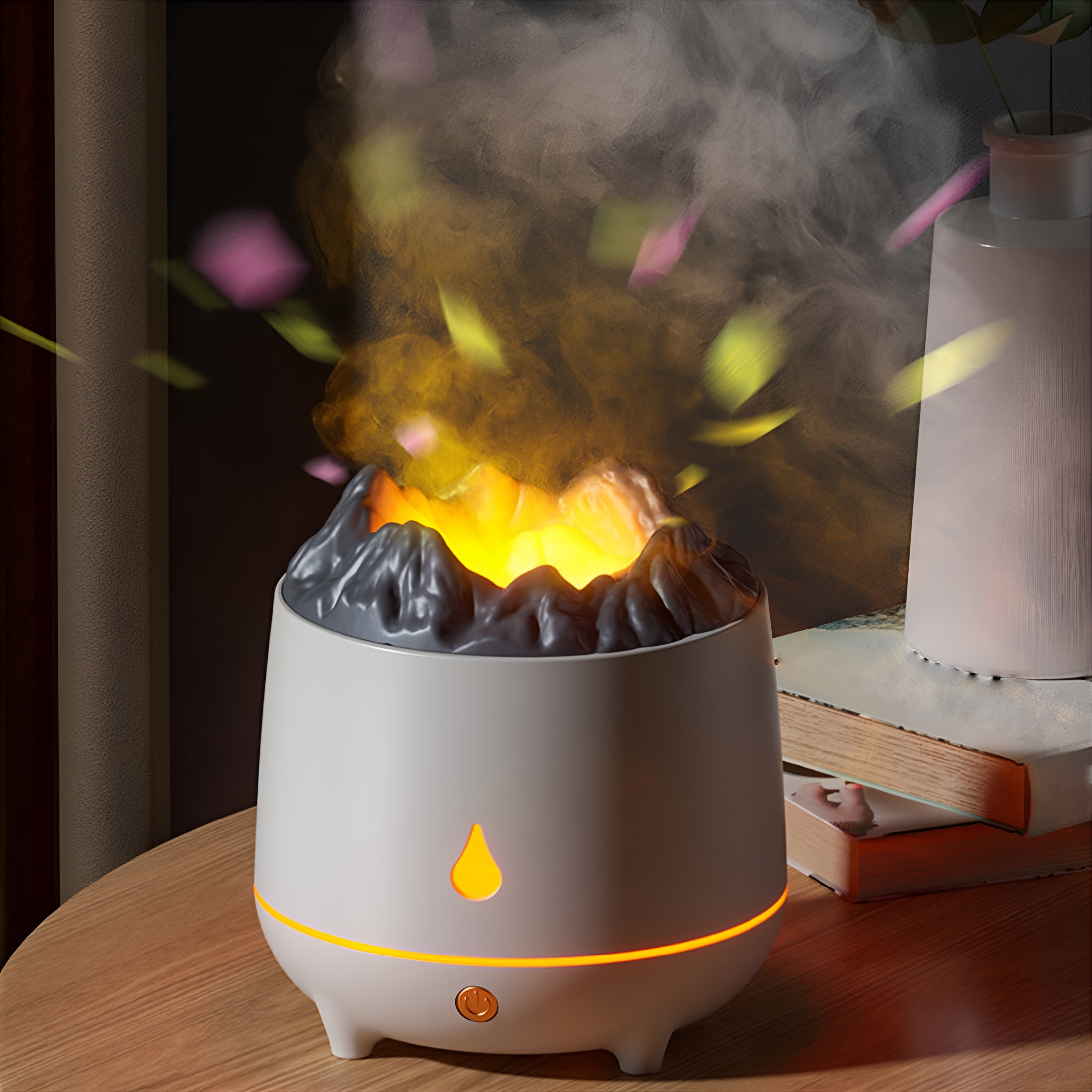 HIBIBUD 2026 New Humidifiers for Bedroom Kids Warm&Cool Mist Humidifier Bedroom for Bedroom Simulated Volcano Aromatherapy Diffuser Cool Mist Humidifier Quiet Air for Bedroom Baby Nursery Office