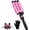 Pink 2.0, variant on Hair Crimper 1 Inch, 7 Heat Settings 180-430°F, Ceramic Triple Hair Waver for Beach Waves, Dual Voltage 110-240V, Auto Shut-Off, Glove Included, Pink