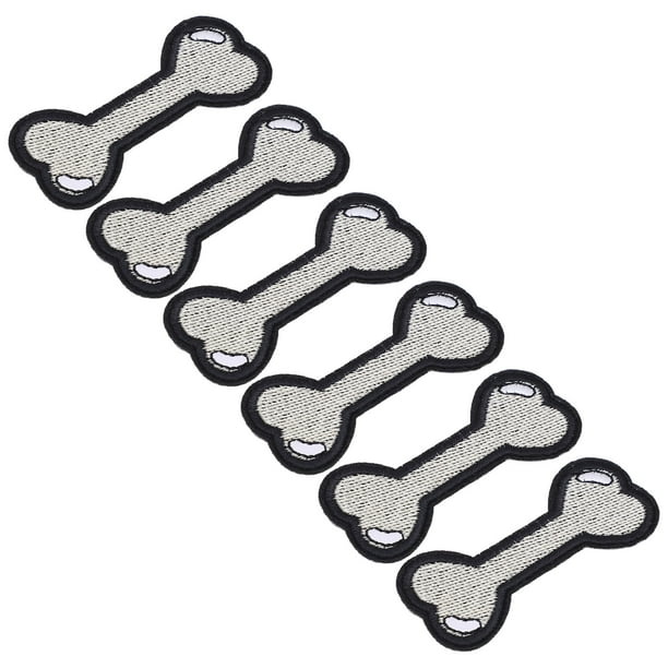 Parches De Hierro, Ropa De Bricolaje Volver Pegamento Caliente 2.4x1.1in Material De Algodón Parches Con Patrón De Hueso De Perro Para Camisas Para Mochilas Para Abrigos ANGGREK Patches