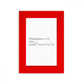 thumbnail image 1 of Programmeur Déclaration Amour Vous Image Affichage Art Cadre Photo Rouge, 1 of 4