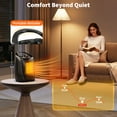 thumbnail image 4 of Handle Indoor Portable Electric Heaters, 2 Speed Adjustable PTC Fast Heating Ceramic Room Small Heater for Indoors Use 1500W/750W, 4 of 8