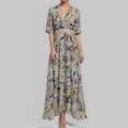 thumbnail image 1 of WILLBEST Vestido De Verano Para Mujer, Estampado Floral, Cuello En V, Maxivestido Informal De Verano Para Playa, Vacaciones, Bohemio, Vestido Largo Con Cómodo Y Transpirable. En La Cintura Para Viajar, 1 of 3