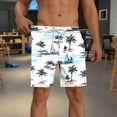 thumbnail image 4 of PNTUTB Hawaiian Men's Summer Fashion Printed Casual Elastic Drawstring Pockets Double Layer Beach Shorts, 4 of 6