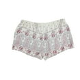 thumbnail image 2 of P.J. Salvage Womens Paisley Pajama Shorts, White, Medium, 2 of 2