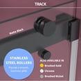 thumbnail image 2 of 62'' - 66'' W X 76'' H Double Sliding Frameless Shower Door With 3/8 Inch (10Mm) Clear Glass In Matte Black, 2 of 6