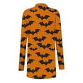 thumbnail image 5 of Feancey Plus Size Halloween Cardigans for Women Pumpkin Print Casual Cardigan Jacket Long Sleeve Lightweight Kimonos Shawl Cardigans Multicolor 3XL, 5 of 6