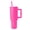 Pink, variant on MEGACHIC 40 oz Tumbler with Handle and Straw Lid Stainless Steel Insulated Water Bottle Travel Coffee Mug for Iced Drinks Hot, Leopard White