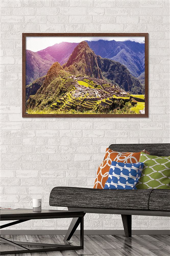 Wonders of the World - Machu Picchu Wall Poster, 22.375" x 34", Framed