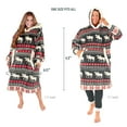 thumbnail image 6 of Lazy One Oversized Blanket Hoodie, Comfortable Sleepwear, Oversized Hoodies for Women and Men, One Size Fits All Wearable Blankets (Cabin Fair Isle), 6 of 6
