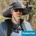 thumbnail image 6 of SunBreeze Wide Brim Solar Fan Hat, UPF 50+ Sun Protection Fishing Hat with Dual Cooling Fans, Adjustable Outdoor Hat for Men & Women, Ink Gray, 6 of 9