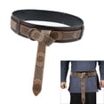 thumbnail image 7 of COMEET Waist Belt, Medieval Waistband Vintage Cosplay Embossed Belt for Men Cosplay Supplies Waistband for Photoshoots and Stage, 7 of 7