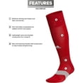 thumbnail image 3 of Adidas Metro Soccer Socks Pair Red, 3 of 7