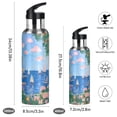 thumbnail image 2 of Yayeee 20oz Insulated Water Bottle Double Wall Stainless Steel with Flip Straw Lid, Sea Window, 2 of 7
