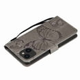 thumbnail image 5 of Dteck for Apple iPhone 15 Plus with Card Holder, Shockproof Magnetic Wallet Card Pocket PU Leather Kickstand Women Men Embossed Butterfly Wrist Strap Flip Folio Case, gray, 5 of 6