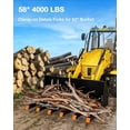 thumbnail image 3 of Clamp On Debris Forks to 58" Bucket,4000Lbs Heavy Duty Pallet Forks,Clamp On Pallet Forks with 6 Tines,for Tractor Accessories,Loader Bucket,Skid Steer, 3 of 6