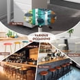 thumbnail image 5 of Chririnla Elastic Round Bar Stool Covers, Pineapple Design Polyester Stretch Stool Cushion Slipcover for Cafes Dining Room, 5 of 6