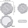 thumbnail image 2 of 100pcs Initial S Wax Seal Stickers Silver Letter Alphabet Self Adhesive Seal Stickers Sealing Label Decal for Gift Wrapping Wedding Birthday Cards Making Christmas Invitations Envelope, 2 of 9