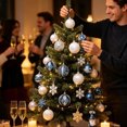 thumbnail image 5 of PiGOGI Christmas Ball Ornaments Set Shatterproof Hanging Baubles Plastic Decorations for Xmas Tree Party Indoor Holiday Festive Scene Layout, 5 of 9