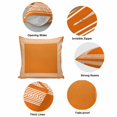 thumbnail image 6 of Burnt Orange Geometric Pillow Covers 16x16 Inch, White Greek Key Design Abstract Modern Art Linen Pillowcase with Invisible Zipper, Decorative Throw Pillow Covers Cushion Case for Couch Sofa Bed, 6 of 9