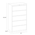 thumbnail image 5 of Hirsh 36-in Wide HL10000 Series 5 Drawer Metal Lateral File Cabinet White, 5 of 7