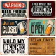 thumbnail image 4 of Letrero de aluminio vintage con texto "Beber cerveza", letrero de metal con alcohol, placas retro para bar, cafetería, club, decoración de pintura, 4 of 5