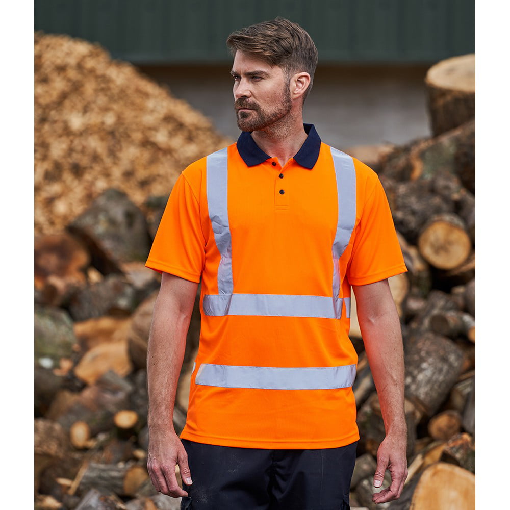 Polo Work Shirts Hi Vis Tradie Shirt Active Sports Wear Short Sleeves Cool Dry
