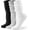Black+white+grey, variant on Women's Slouch Crew Socks Scrunch Knit Cotton Calf Tube Socks 3 Pairs