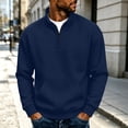 thumbnail image 2 of Mineart Men Quarter Zip Pullover 1/4 Zip Mock Neck Fleece Sweatshirt Long Sleeve Tops, 2 of 7