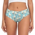 thumbnail image 1 of Fotbe White Geese and Flower Calzones Estampados para Mujer – Ropa Interior de Algodón, Cómoda, Suave y Elástica-Medium, 1 of 6