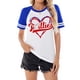 thumbnail image 1 of Camiseta de béisbol Talovee para mujer, día de partido, azul, talla L, 1 of 3