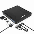 thumbnail image 1 of 7-in-1 External Optical Drive CD DVD -/+RW Player with USB 3.0 Type-C TF SD Card Slots DVD Burner ,Easy Setup, 1 of 3
