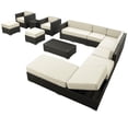 thumbnail image 3 of Modway Fusion Ensemble Sectionnel de Patio Extérieur 12 Pcs en Espresso Blanc, 3 of 5