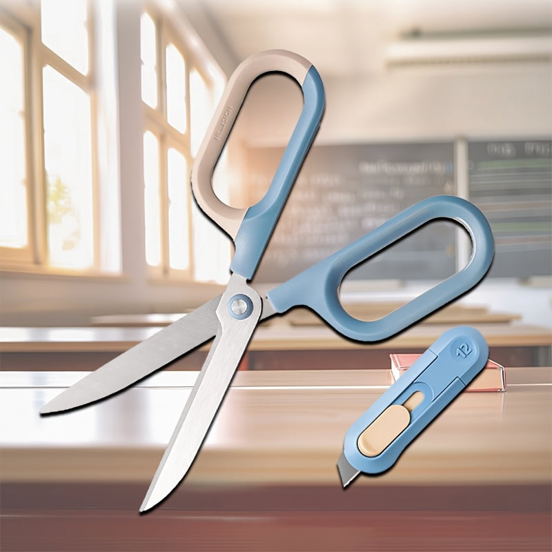 Scissors for Cutting Fabric,Made Of Sharp Stainless Steel,Sewing Scissors,Scissors Craft,Multi-functional And Of High Quality with Retractable Utility Knife,Ergonomic Handle,Perfect for Sewing Arts