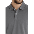 thumbnail image 4 of Wear Sierra Men's Polo Shirt, Short Sleeve, 2-Button, Quick Dry, Relaxed Fit, Gray, X-Large, 4 of 7