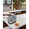 thumbnail image 4 of Fsddascl Retro Boho Floral Toaster Cover 2 Slice, Small Kitchen Appliance Covers, Vintage National Flower Blue Toaster Oven Cover with Loop, Bread Machine Cover Polyester Dust Cover Protection, 4 of 5