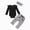 Q074-Black, variant on NOLDARES Newborn Baby Girl Clothes Ruffle Sleeve Jumpsuit Floral Romper Headband Cute Fall Winter One Piece Outfit(Q074-Wine)