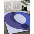 thumbnail image 2 of Ahgly Company Indoor Square Patterned Jeans Blue Area Rugs, 8' Square, 2 of 6