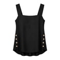thumbnail image 4 of Gamivast Square Neck Tops for Women Sleeveless Loose Fit Sleeveless Blouses Side Button Detail Tank Style Summer Tops Sleeveless Cute Tops Casual Daily Wear outfits, 4 of 7