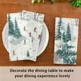 thumbnail image 6 of 4 Pack 20'' x20" Satin Table Napkins Dinner Napkins for wedding Party Decoration events Vintage Christmas Winter Scene, 6 of 6