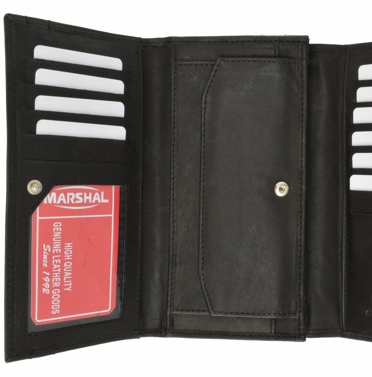 Womens Checkbook Wallet with Id Window and Snap Button Closure 3547 CF