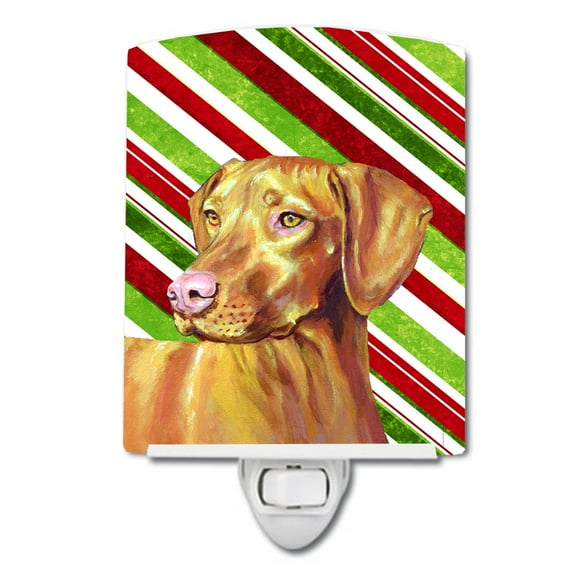 Vizsla Candy Cane Holiday Christmas Ceramic Night Light