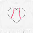 thumbnail image 4 of Inktastic Heart Shaped Baseball Girls Toddler Dress, 4 of 5