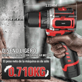 thumbnail image 4 of "Taladro Inalámbrico Atornillador Eléctrico Y Sin Escobillas Lab.G, Color Rojo ", 4 of 5