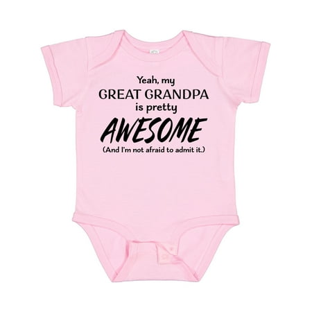 

Inktastic Yeah My Great Grandpa is Pretty Awesome Gift Baby Boy or Baby Girl Bodysuit