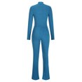thumbnail image 7 of ZACPNCV Women New Knitted Long Sleeve Set Hoodie Loose Pants Two Piece Set Long Sleeve Round Neck Top/Shirt Suit Blue, 7 of 7