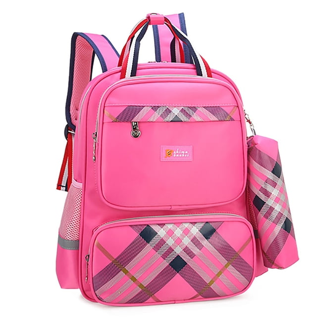 Coofit Kids Backpack Splash Proof Reflective Student Backpack School Bag with Pen Bag