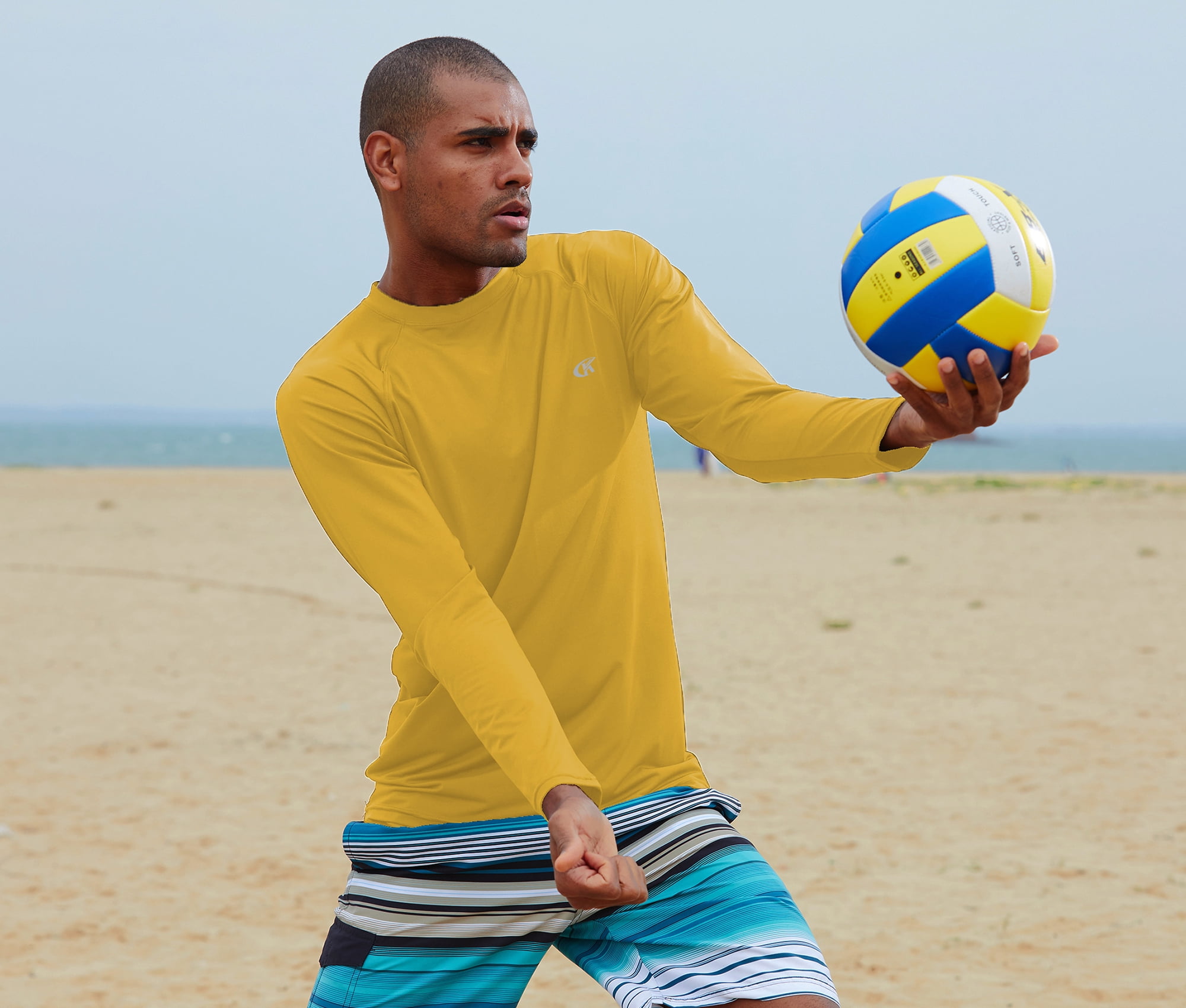 yellow long sleeve running top